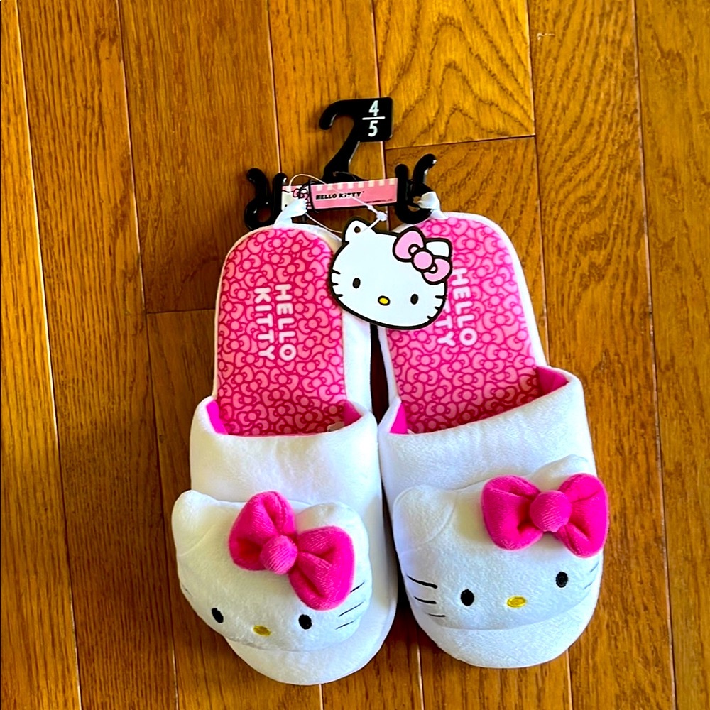 Hello Kitty White and Pink Slippers